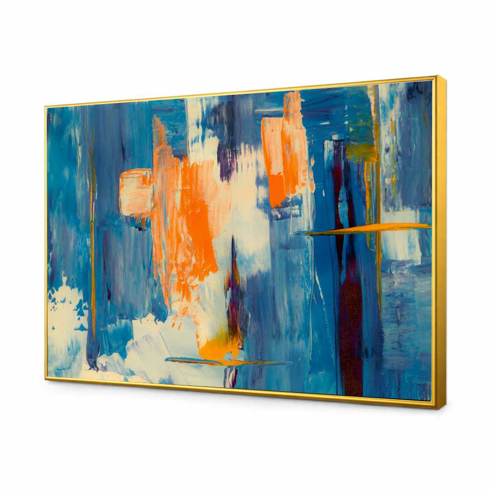 Quadro Decorativo Abstrato Pinceladas Artisticas Coloridas